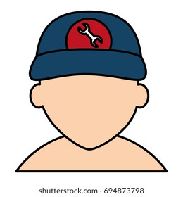 mechanic shirtless avatar character icon