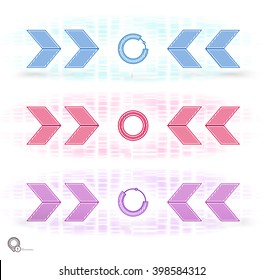 Mechanic Style Colorful Lines Graphics Arrows Vector Illustration