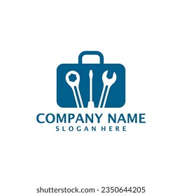 Mechanic Suitcase logo design vector. Suitcase logo design template concept