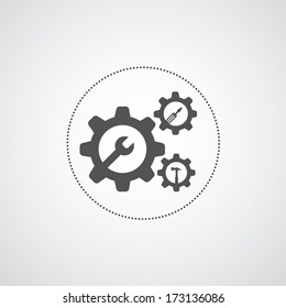 mechanic symbol on gray background  