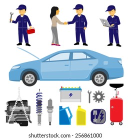 Mechanic Technician Vehicle Items Set