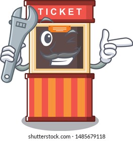 Mechanic ticket booth in the character door