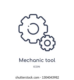 mechanic tool icon from user interface outline collection. Thin line mechanic tool icon isolated on white background.