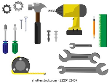 Mechanic tool vector, Creating new inventions keeps the world developing.