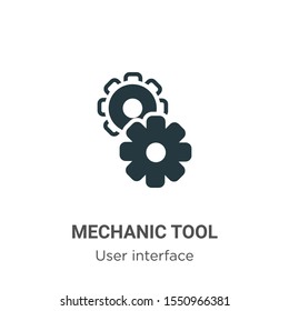 Mechanic tool vector icon on white background. Flat vector mechanic tool icon symbol sign from modern user interface collection for mobile concept and web apps design.