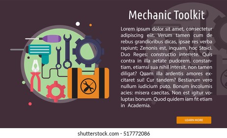 Mechanic Toolkit Conceptual Banner