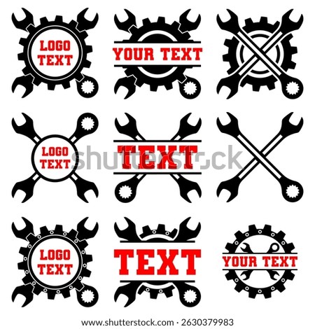 Mechanic Tools Logo Design Set