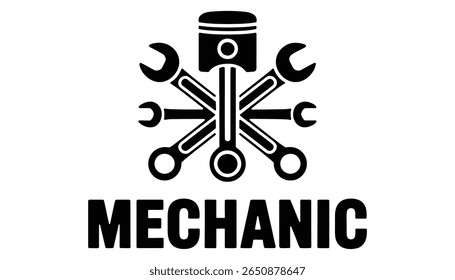 Ferramentas mecânicas Conjunto de vetor Chave, Martelo, Chave de fenda Spanner Ícones