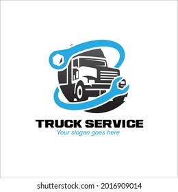 mechanic truck logo designs simple for transportation and automotive logo