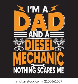 Mechanic T-Shirt Design with custom vector.