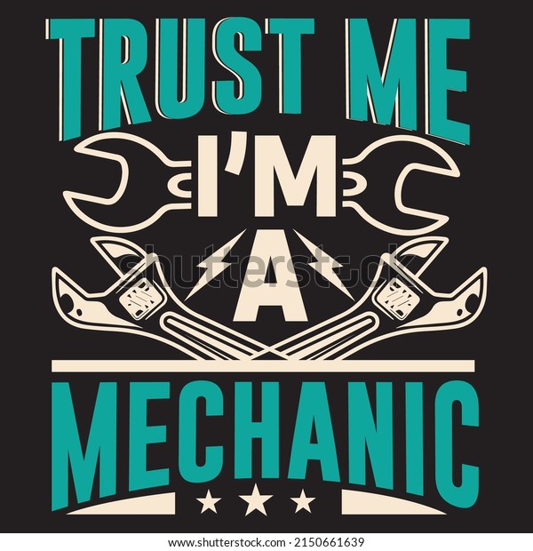 Mechanic T-Shirt\
Design with custom\
vector.