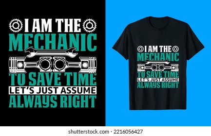 Mechanic T-shirt Design, Tools, Mechanic elements