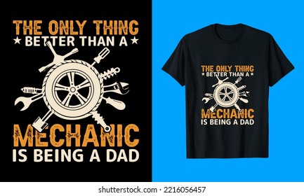 Mechanic T-shirt Design, Tools, Mechanic elements