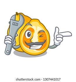 Mechanic ugly fruit in the character shape