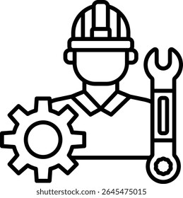 Ícone de vetor mecânico. Pode ser usado para impressão, aplicativos móveis e da Web.