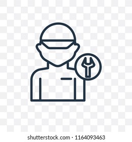 Mechanic vector icon isolated on transparent background, Mechanic logo concept