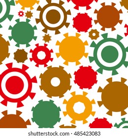 Mechanic Wheel Pattern - Colorful Creation