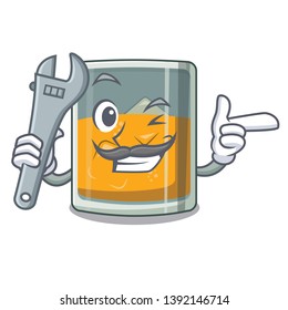 Mechanic whiskey in the a mascot shape