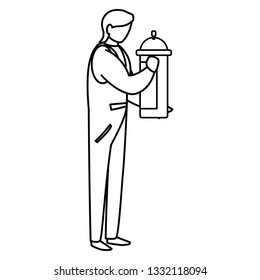 mechanic worker with extinguisher fire