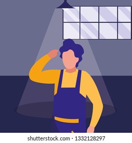 mechanic worker in the workshop place