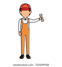 mechanic with wrench avatar character
