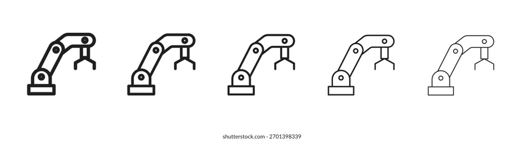 Design de ícone de braço mecânico, logotipo, aplicativo, UI. Ilustração vetorial, EPS