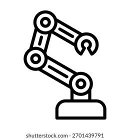 Mechanisches Armsymbolelement für Design und Vektorgrafik