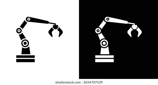 Mechanisches Armsymbol eines flachen Formatvektors