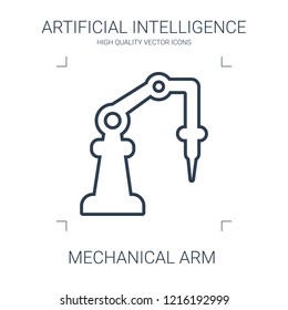 mechanical arm icon. high quality line mechanical arm icon on white background. from artificial intelligence collection flat trendy vector mechanical arm symbol. use for web and mobile