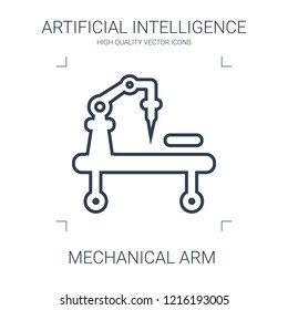 mechanical arm icon. high quality line mechanical arm icon on white background. from artificial intelligence collection flat trendy vector mechanical arm symbol. use for web and mobile
