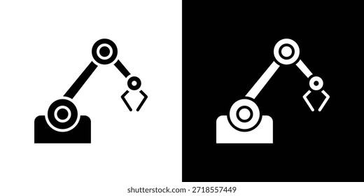 Ilustración vectorial mecánica del icono del brazo - iconos negros del vector del estilo de la alta calidad