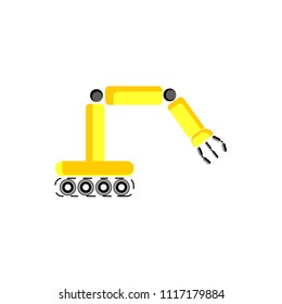 The mechanical arm. The mechanical arm robot. The robots for industrial environments. Mechanical arms factory. 