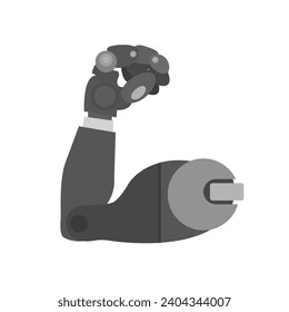 Mechanical arm vector emoji illustration symbol