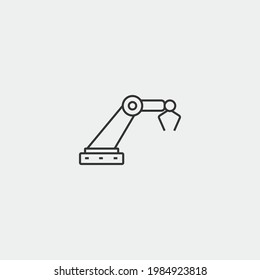 Mechanical arm vector icon illustration sign