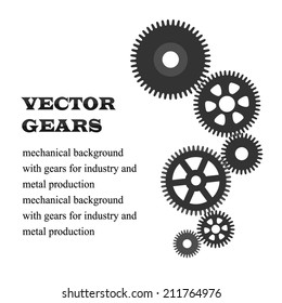 Mechanical background with gears