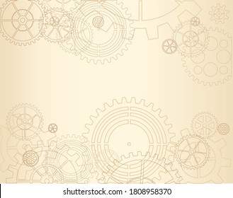 Mechanical background gears old paper vintage