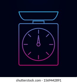 Mechanical balance with an arrow nolan icon. Simple thin line, outline vector of measure icons for ui and ux, website or mobile application