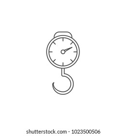 mechanical balance with hook icon. Element for mobile concept and web apps. Thin line  icon for website design and development, app development. Premium icon on white background