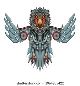 mechanical bird illustration, suitable for merchandise, etc.