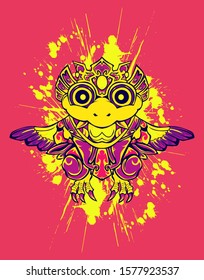 Mechanical bird. Mech controlled by a pilot. Scratched metal armor robot. Mech Battle.