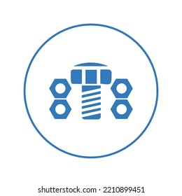 Mechanical bolt screw nuts icon | Circle version icon |
