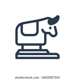 Mechanical Bull for Rodeo Competition Vector Icon