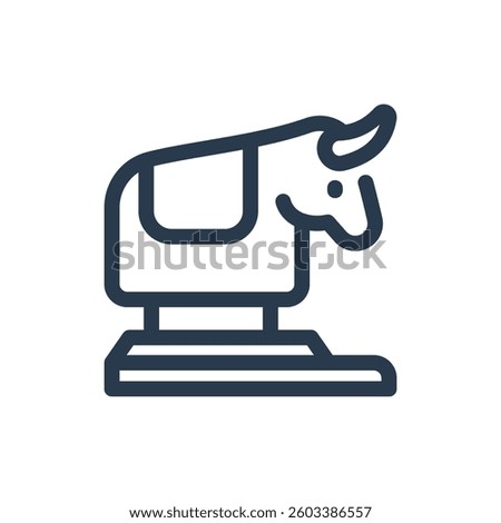 Mechanical Bull for Rodeo Competition Vector Icon