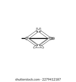 Mechanical car jack icon isolated vector graphics