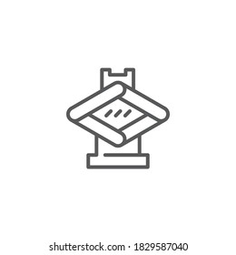 Símbolo de icono del vector de jack de coche mecánico aislado en fondo blanco