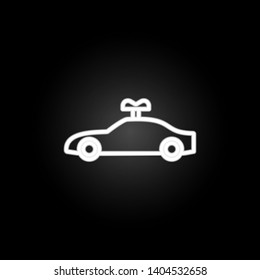 mechanical car neon icon. Elements of intelligence set. Simple icon for websites, web design, mobile app, info graphics