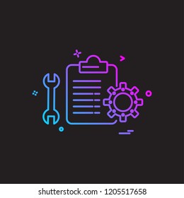 Mechanical Checklist icon design vector
