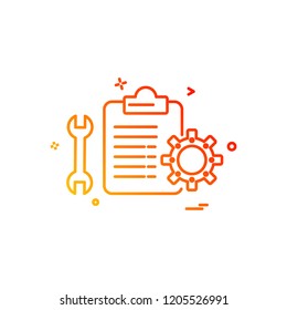 Mechanical Checklist icon design vector