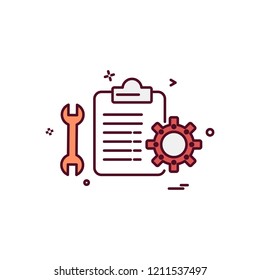 Mechanical Checklist icon design vector