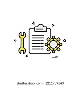 Mechanical Checklist icon design vector